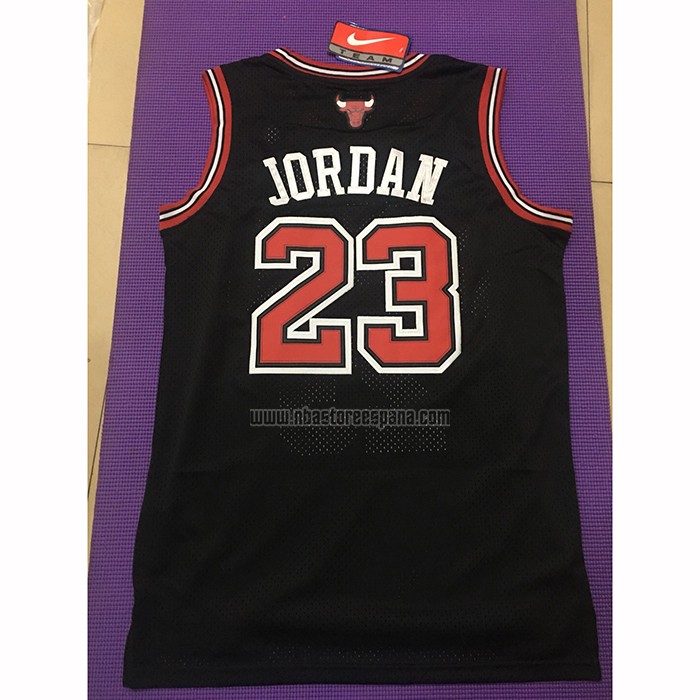 Camiseta Chicago Bulls Michael Jordan NO 23 Retro Negro3